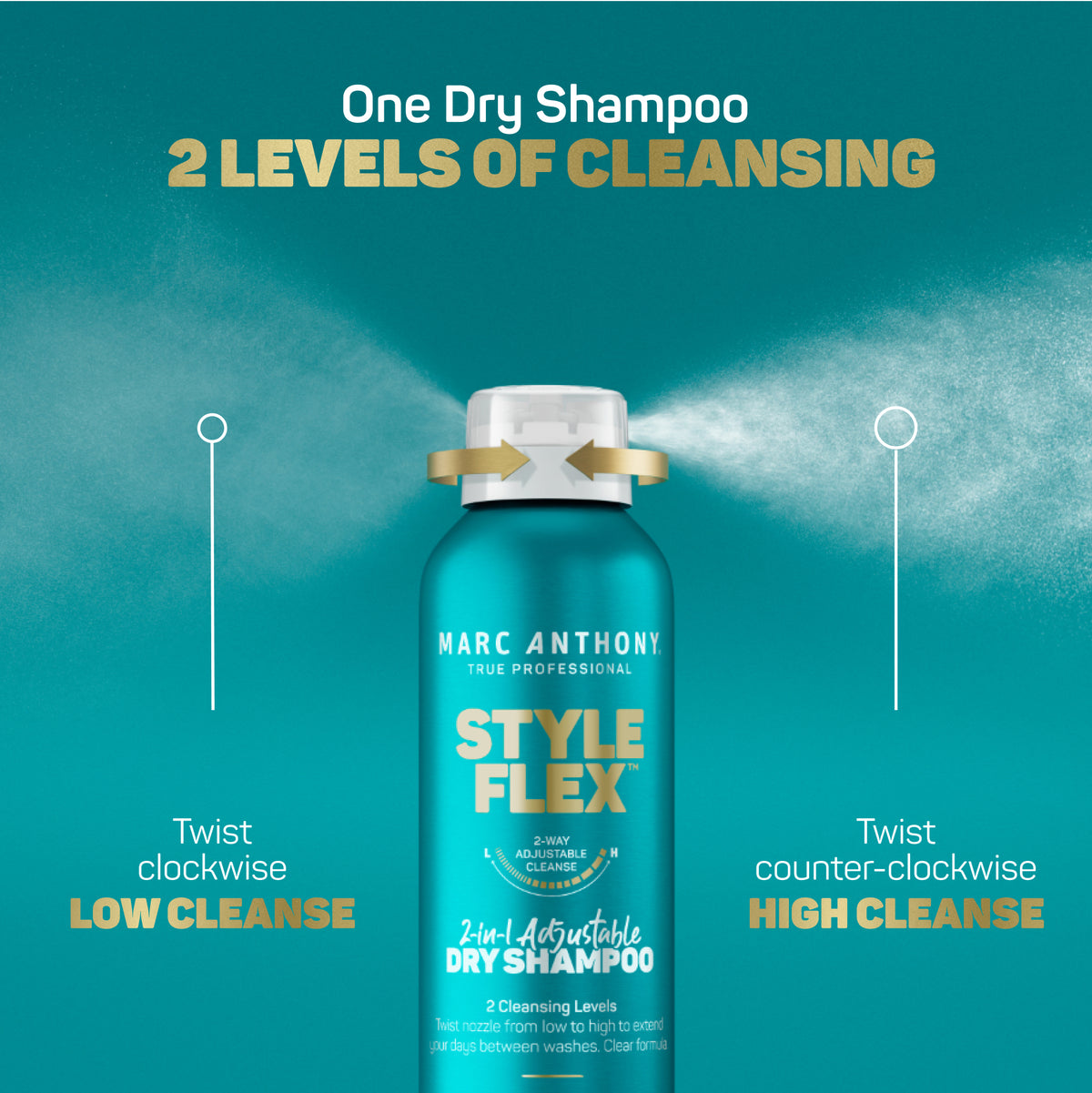 Style Flex™ &lt;br&gt; 2-In-1 Adjustable Dry Shampoo