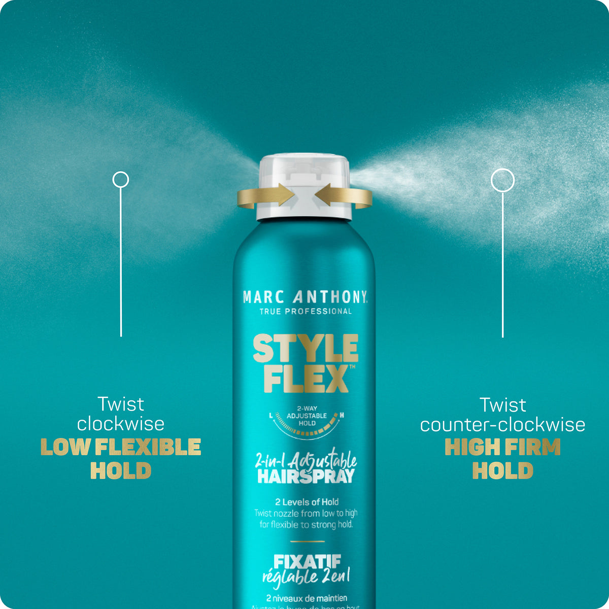 Style Flex™ &lt;br&gt; 2-In-1 Adjustable Hairspray